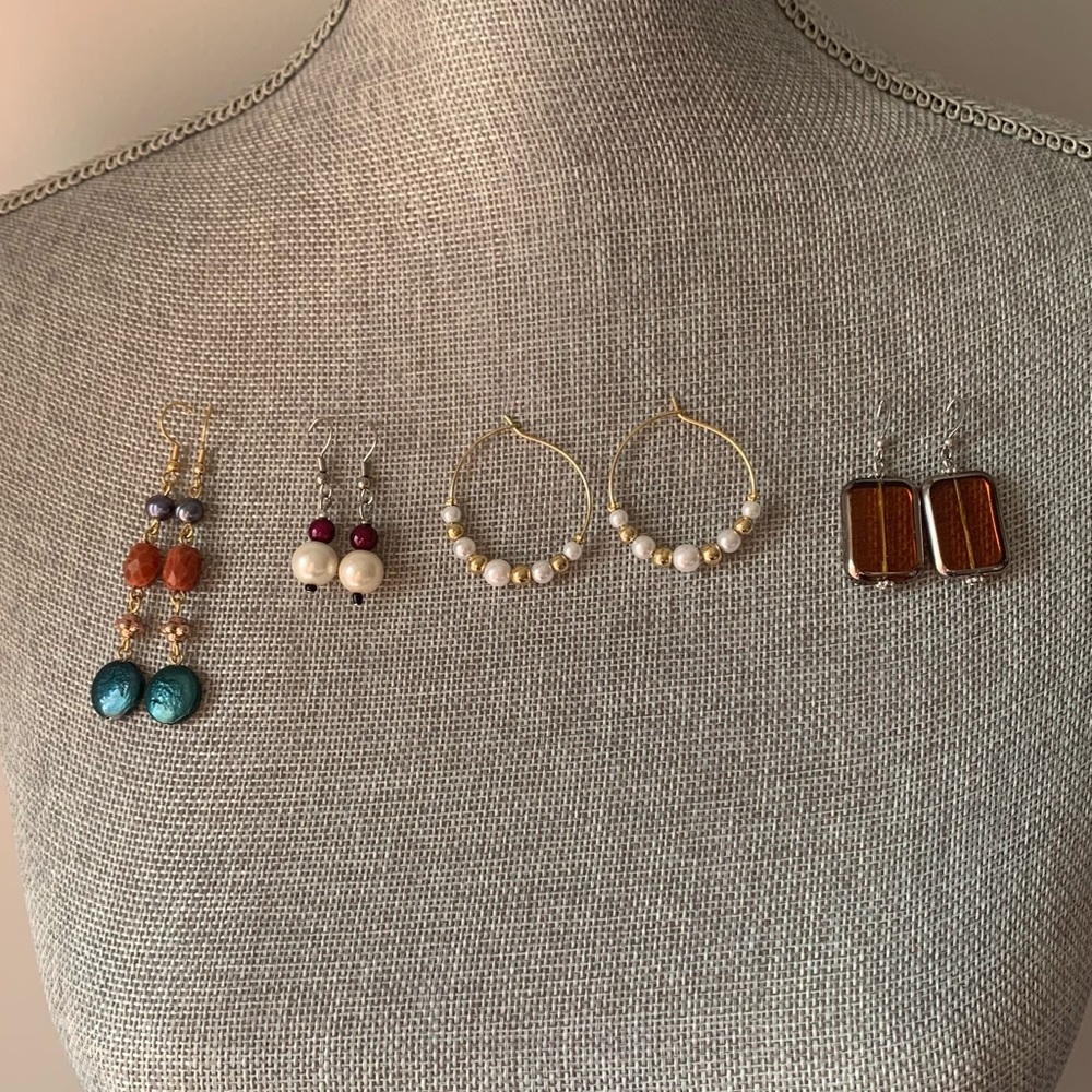 Bundle of 4 Fashion Dangle Earrings